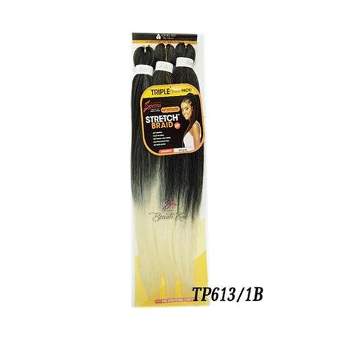 Spetra Spectra Ez Braid Pre-Stretched Braiding Hair 25"- 3 PACK BUNDLE